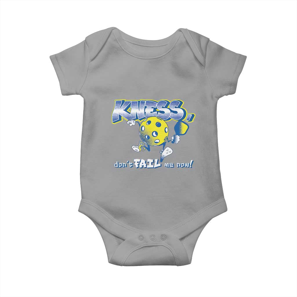 Funny Pickleball Baby Onesie Knees Don't Fail Me Now TS09 Sport Gray Print Your Wear
