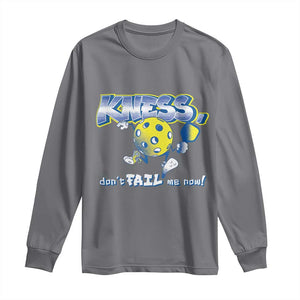 Funny Pickleball Long Sleeve Shirt Knees Don't Fail Me Now TS09 Charcoal Print Your Wear