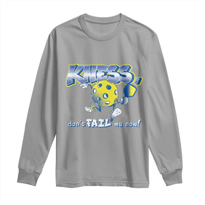 Funny Pickleball Long Sleeve Shirt Knees Don't Fail Me Now TS09 Sport Gray Print Your Wear