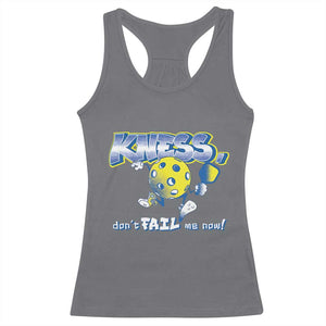 Funny Pickleball Racerback Tank Top Knees Don't Fail Me Now TS09 Charcoal Print Your Wear