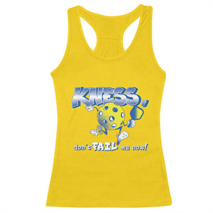Funny Pickleball Racerback Tank Top Knees Don't Fail Me Now TS09 Daisy Print Your Wear