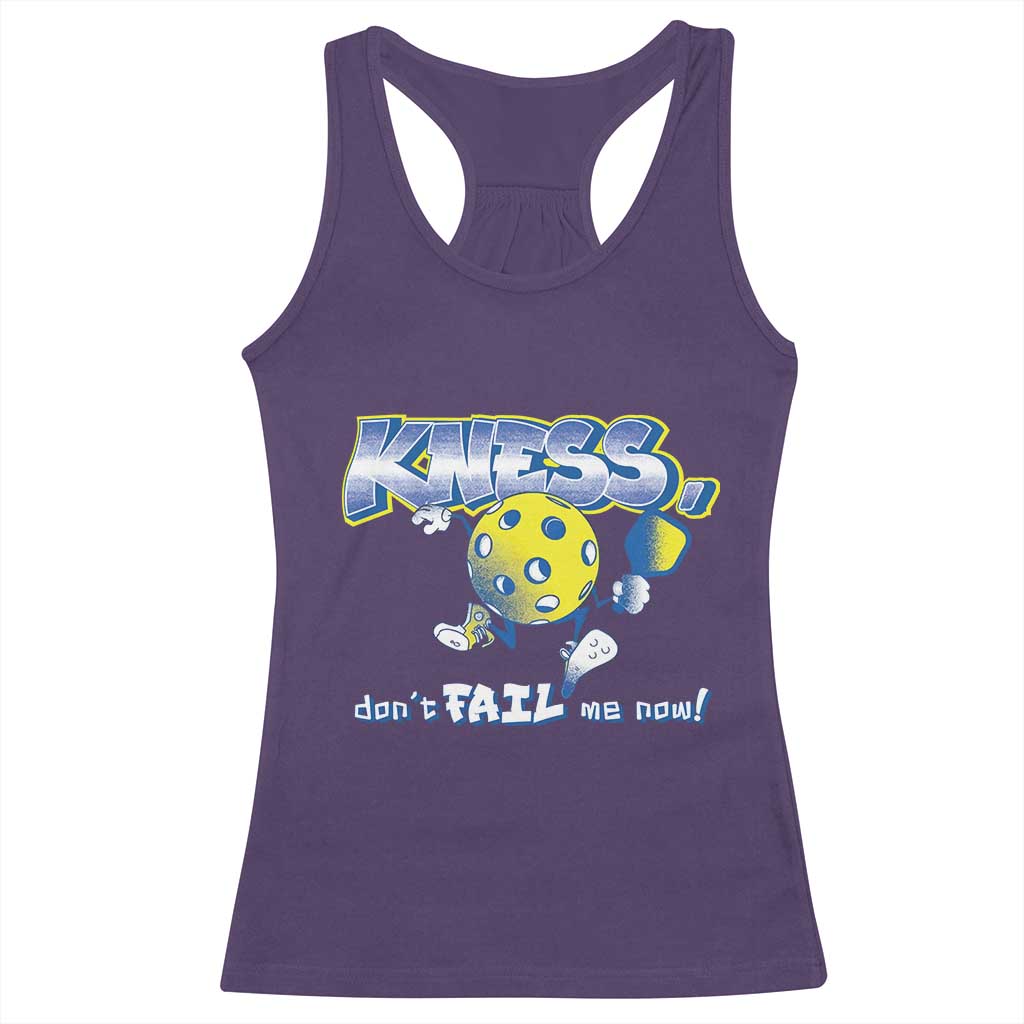 Funny Pickleball Racerback Tank Top Knees Don't Fail Me Now TS09 Purple Print Your Wear