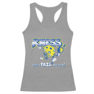 Funny Pickleball Racerback Tank Top Knees Don't Fail Me Now TS09 Sport Gray Print Your Wear