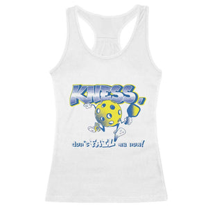 Funny Pickleball Racerback Tank Top Knees Don't Fail Me Now TS09 White Print Your Wear