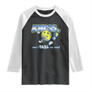Funny Pickleball Raglan Shirt Knees Don't Fail Me Now TS09 Black White Print Your Wear
