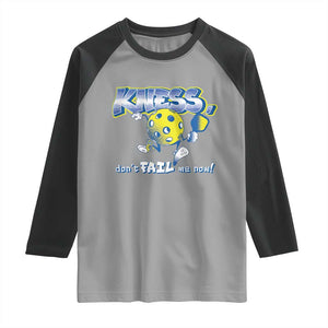 Funny Pickleball Raglan Shirt Knees Don't Fail Me Now TS09 Sport Gray Black Print Your Wear