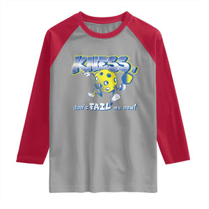 Funny Pickleball Raglan Shirt Knees Don't Fail Me Now TS09 Sport Gray Red Print Your Wear