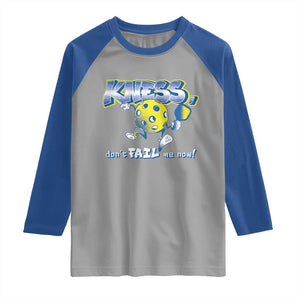 Funny Pickleball Raglan Shirt Knees Don't Fail Me Now TS09 Sport Gray Royal Print Your Wear
