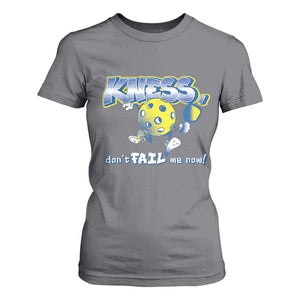 Funny Pickleball T Shirt For Women Knees Don't Fail Me Now TS09 Charcoal Print Your Wear