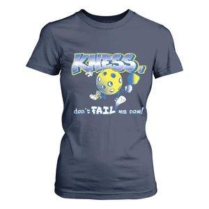 Funny Pickleball T Shirt For Women Knees Don't Fail Me Now TS09 Navy Print Your Wear