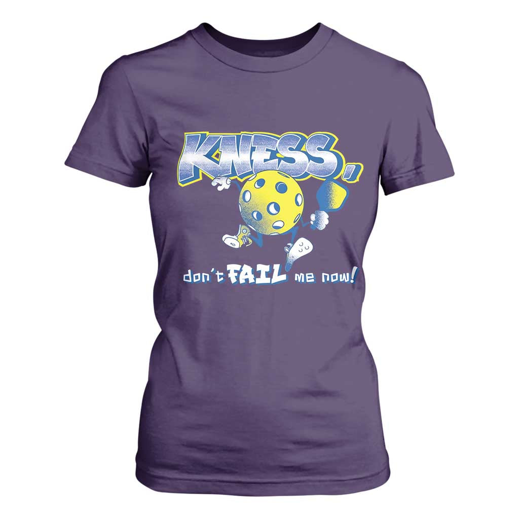 Funny Pickleball T Shirt For Women Knees Don't Fail Me Now TS09 Purple Print Your Wear