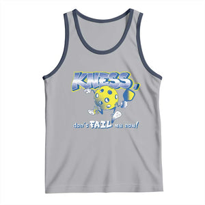 Funny Pickleball Tank Top Knees Don't Fail Me Now TS09 Athletic Heather Navy Print Your Wear