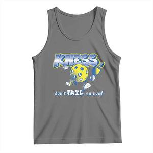 Funny Pickleball Tank Top Knees Don't Fail Me Now TS09 Black Heather Print Your Wear