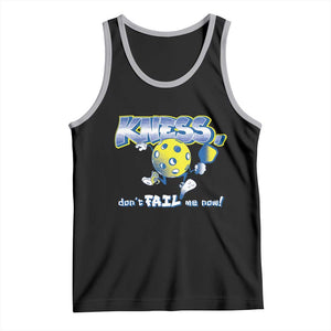Funny Pickleball Tank Top Knees Don't Fail Me Now TS09 Black Athletic Heather Print Your Wear