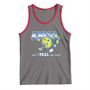Funny Pickleball Tank Top Knees Don't Fail Me Now TS09 Deep Heather Red Print Your Wear