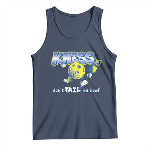 Funny Pickleball Tank Top Knees Don't Fail Me Now TS09 Navy Print Your Wear