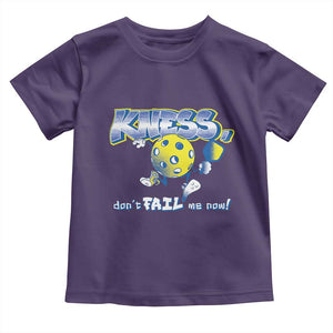 Funny Pickleball Toddler T Shirt Knees Don't Fail Me Now TS09 Purple Print Your Wear