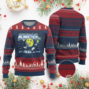 Funny Pickleball Ugly Christmas Sweater Knees Don't Fail Me Now TS09 Burgundy Print Your Wear