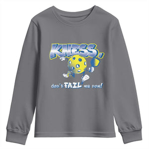 Funny Pickleball Youth Sweatshirt Knees Don't Fail Me Now TS09 Charcoal Print Your Wear