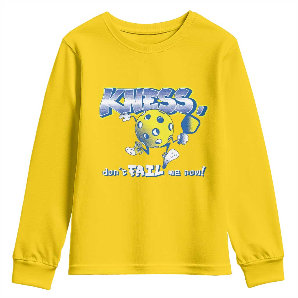 Funny Pickleball Youth Sweatshirt Knees Don't Fail Me Now TS09 Daisy Print Your Wear
