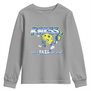 Funny Pickleball Youth Sweatshirt Knees Don't Fail Me Now TS09 Sport Gray Print Your Wear