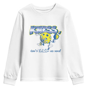 Funny Pickleball Youth Sweatshirt Knees Don't Fail Me Now TS09 White Print Your Wear