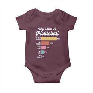 Funny Why I Lose At Pickleball Baby Onesie TS09 Maroon Print Your Wear