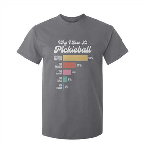 Funny Why I Lose At Pickleball T Shirt For Kid TS09 Charcoal Print Your Wear