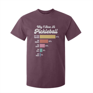 Funny Why I Lose At Pickleball T Shirt For Kid TS09 Maroon Print Your Wear
