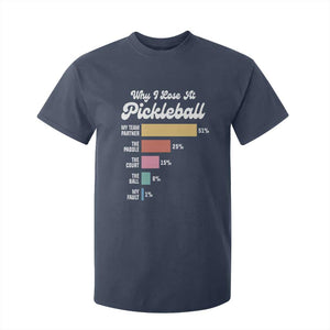 Funny Why I Lose At Pickleball T Shirt For Kid TS09 Navy Print Your Wear