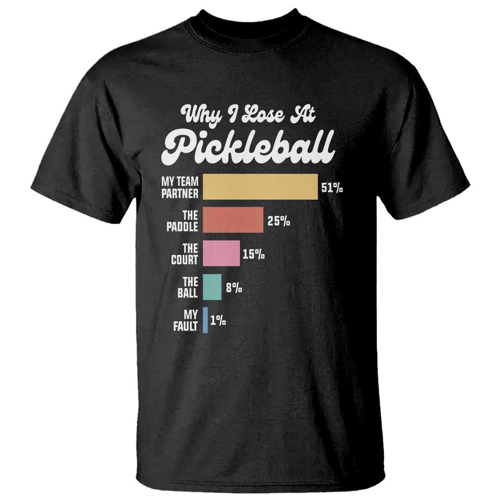 Funny Why I Lose At Pickleball T Shirt TS09 Black Print Your Wear