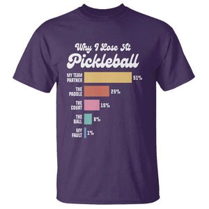Funny Why I Lose At Pickleball T Shirt TS09 Purple Print Your Wear