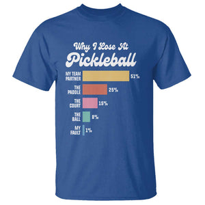 Funny Why I Lose At Pickleball T Shirt TS09 Royal Blue Print Your Wear