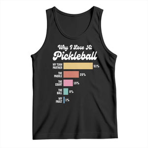 Funny Why I Lose At Pickleball Tank Top TS09 Black Print Your Wear