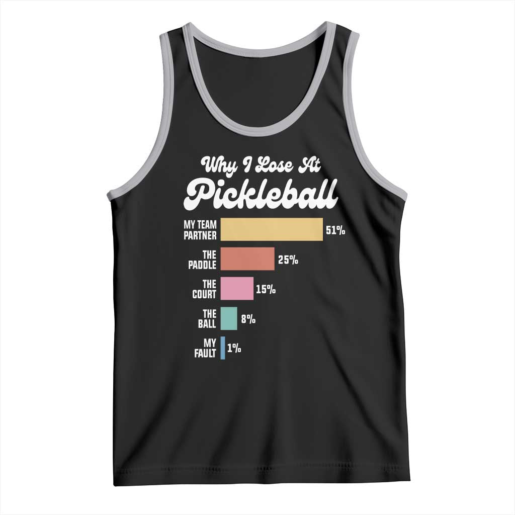 Funny Why I Lose At Pickleball Tank Top TS09 Black Athletic Heather Print Your Wear
