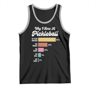 Funny Why I Lose At Pickleball Tank Top TS09 Black Athletic Heather Print Your Wear