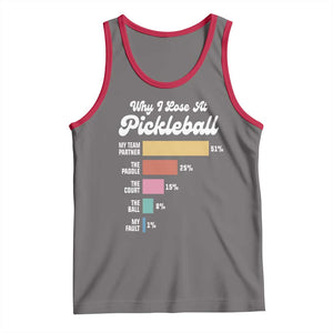 Funny Why I Lose At Pickleball Tank Top TS09 Deep Heather Red Print Your Wear