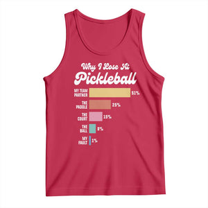 Funny Why I Lose At Pickleball Tank Top TS09 Red Print Your Wear