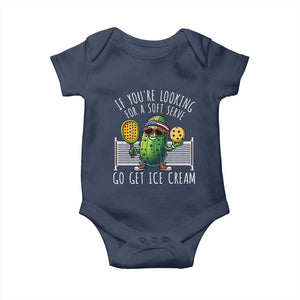 Funny Pickleball Baby Onesie If You Wanted A Soft Serve Go Get Ice Cream TS09 Navy Print Your Wear