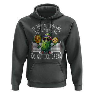 Funny Pickleball Hoodie If You Wanted A Soft Serve Go Get Ice Cream TS09 Dark Heather Print Your Wear