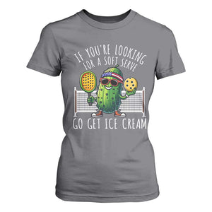 Funny Pickleball T Shirt For Women If You Wanted A Soft Serve Go Get Ice Cream TS09 Charcoal Print Your Wear