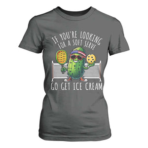 Funny Pickleball T Shirt For Women If You Wanted A Soft Serve Go Get Ice Cream TS09 Dark Heather Print Your Wear