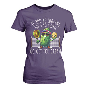 Funny Pickleball T Shirt For Women If You Wanted A Soft Serve Go Get Ice Cream TS09 Purple Print Your Wear