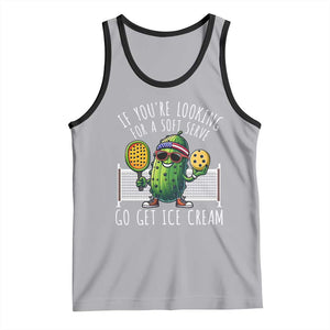Funny Pickleball Tank Top If You Wanted A Soft Serve Go Get Ice Cream TS09 Athletic Heather Black Print Your Wear