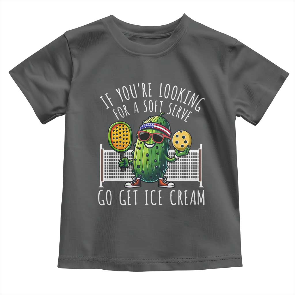 Funny Pickleball Toddler T Shirt If You Wanted A Soft Serve Go Get Ice Cream TS09 Dark Heather Print Your Wear