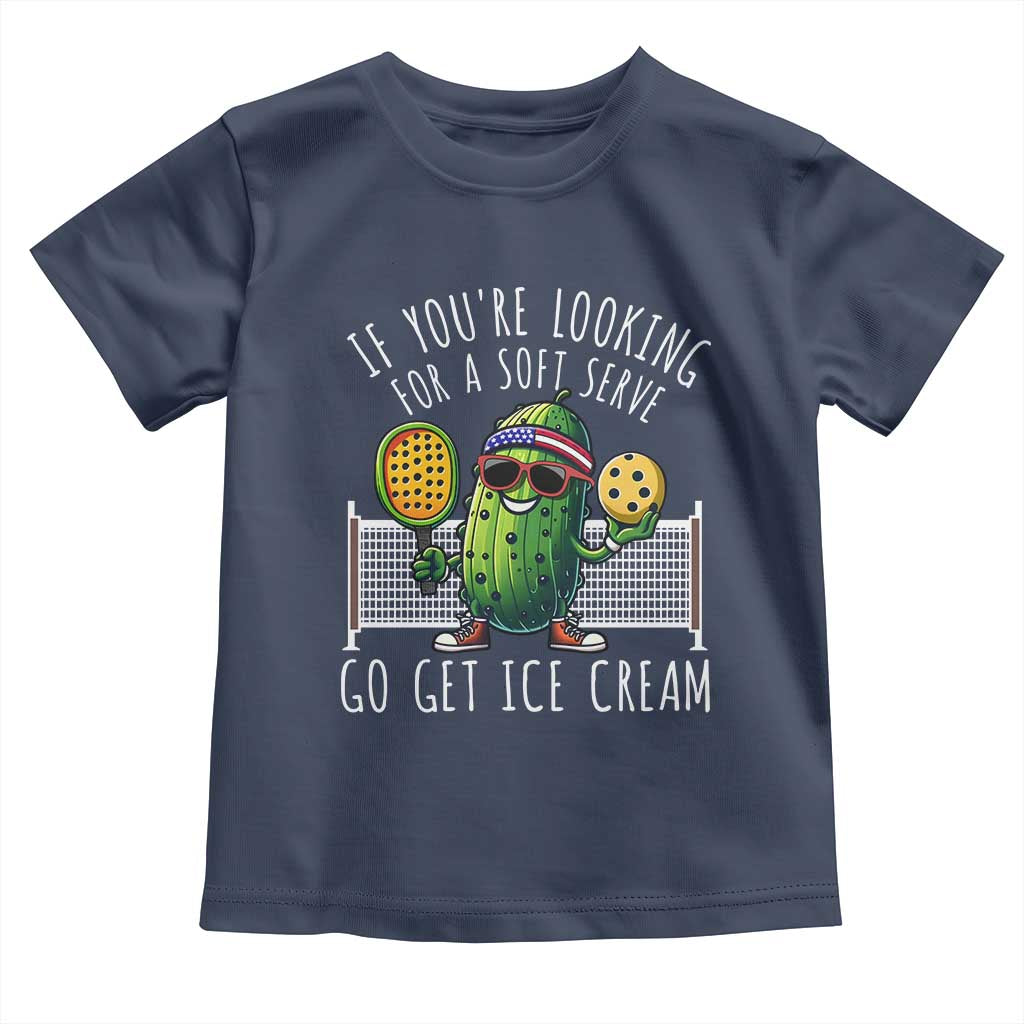 Funny Pickleball Toddler T Shirt If You Wanted A Soft Serve Go Get Ice Cream TS09 Navy Print Your Wear