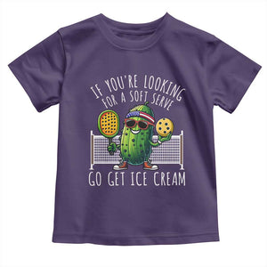 Funny Pickleball Toddler T Shirt If You Wanted A Soft Serve Go Get Ice Cream TS09 Purple Print Your Wear