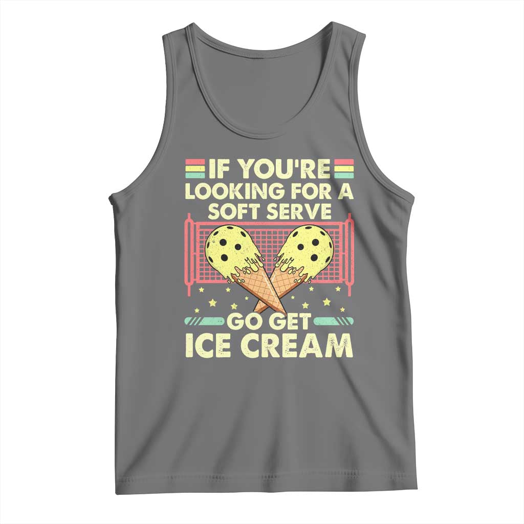 Pickleball Tank Top If You Wanted A Soft Serve Go Get Ice Cream TS09 Black Heather Print Your Wear