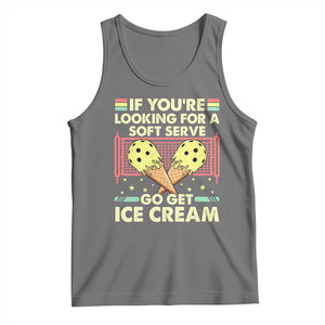 Pickleball Tank Top If You Wanted A Soft Serve Go Get Ice Cream TS09 Black Heather Print Your Wear