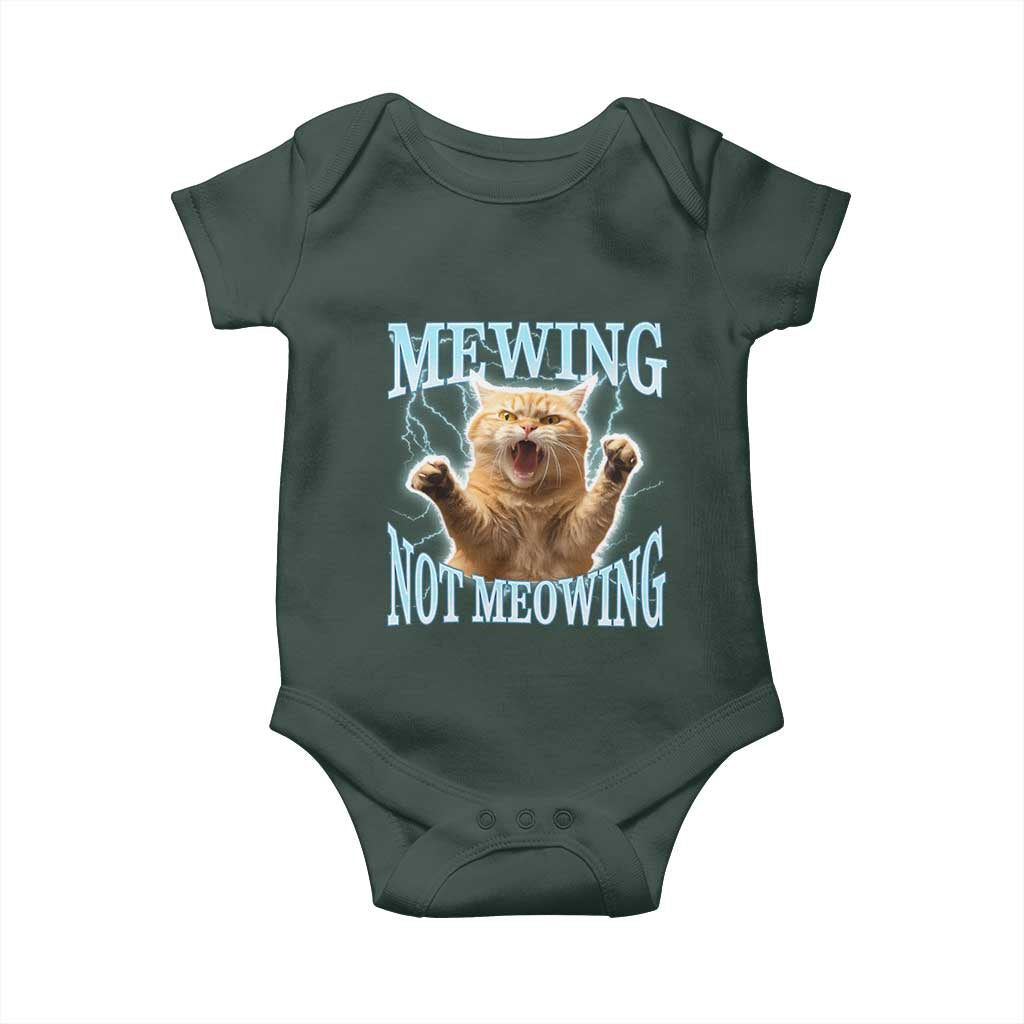 Funny Meme Cat Mewing Not Meowing Baby Onesie TS09 Print Your Wear